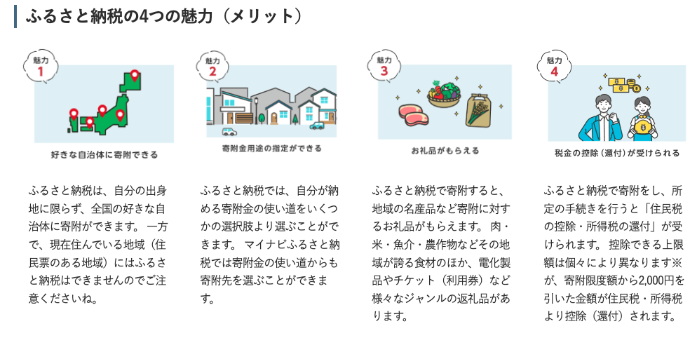 ふるさと納税のメリット